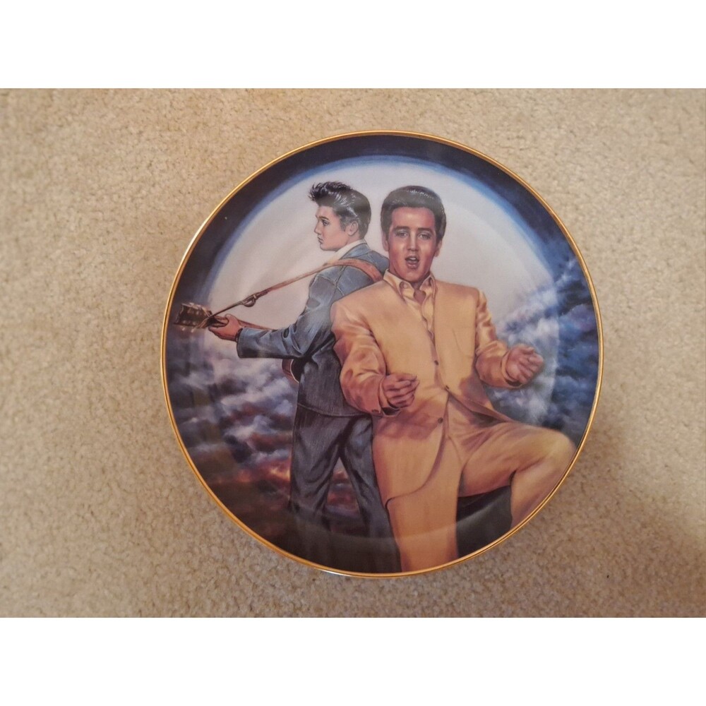 Elvis Presley Remembered Collector Plate #6 "Rockin' in The Moonlight" 1989